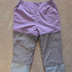 Women's Convertible Pants in Purple and Gray